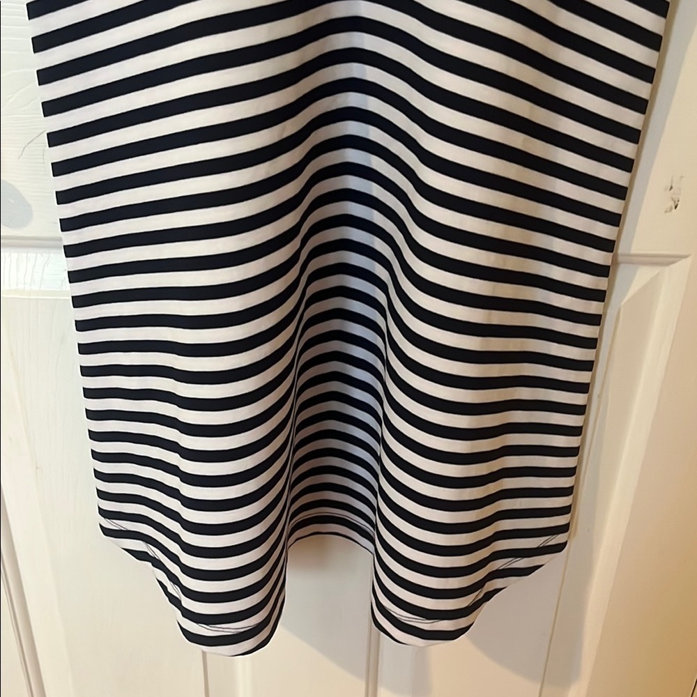 NWT DRAPER JAMES Striped Navy blue and Pink Dress - Picture 5 of 7